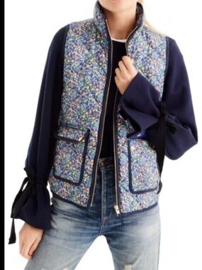 J. Crew X Liberty Floral Vest Medium NEW